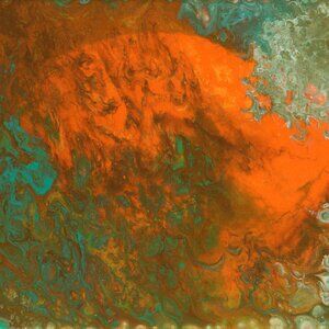 Abstract Painting on Canvas 8x10 "Inferno Rising"